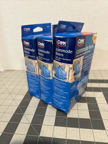 NEW 3 Boxes Carex Commode Liners (3 x 7 = 21 Liners) Holds 2 Quarts of Liquids.. - Bild 2 von 2