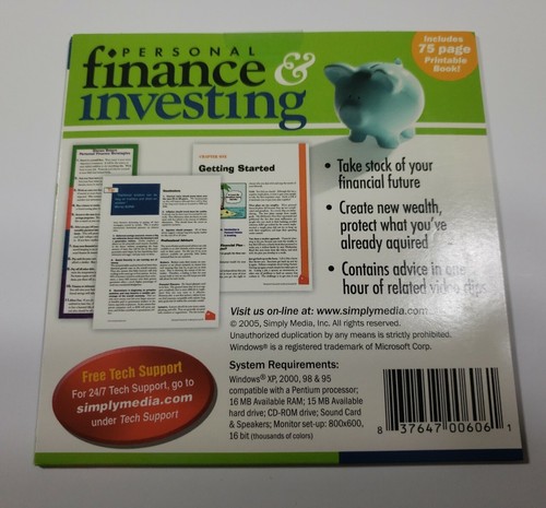 Simply Money Finance & Investing Vintage Software Windows XP 98 95 - 第 2/2 張圖片
