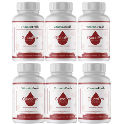 GlucoPro Balance Blood Sugar Stabilizer Healthy Blood Sugar - 6 Bottles