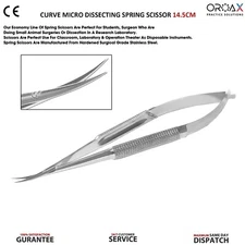 Dental Surgical Micro Noyes Spring Scissor Curved Sharp/Blunt Blades OROAX®