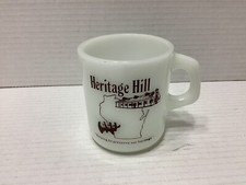 Vintage Federal Glass Wisconsin Dells Wisconsin Milk Glass Coffee Mug