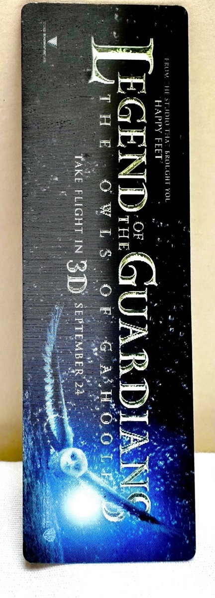 2 x NEW LEGEND OF THE GUARDIANS OWLS OF GA'HOOLE 3D BOOKMARK PROMO