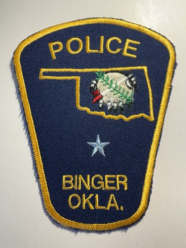 Binger Oklahoma Police Patch