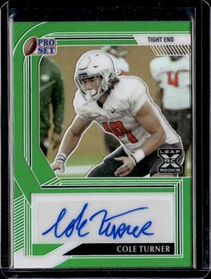 2022 Pro Set Metal #PA-CT1 Cole Turner Prismatic Green #/15