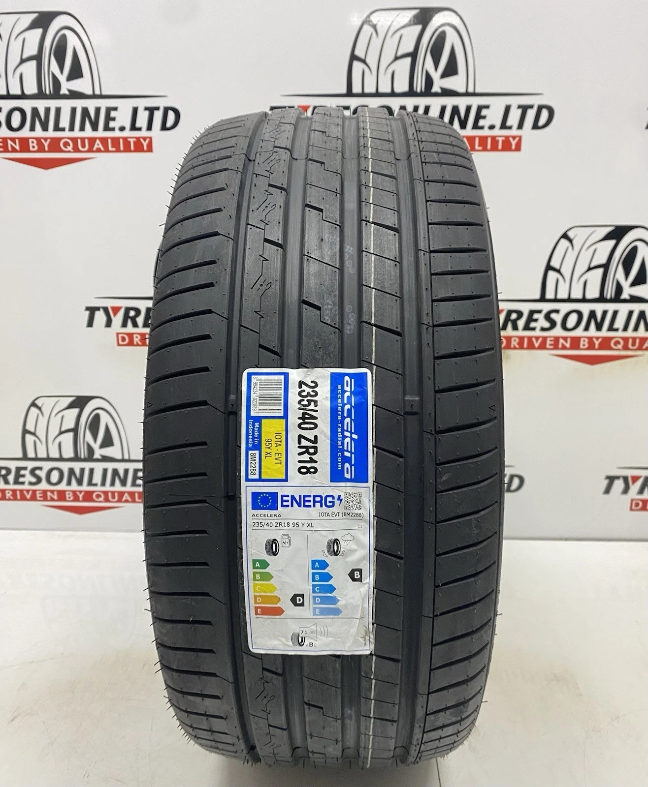 1 X 235 40 18 ACCELERA EVT 95Y XL 235/40ZR18 BRAND NEW B RATED WET GRIP 2354018