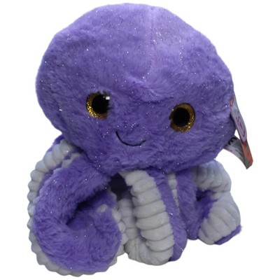 Landahl & Baumann Süßer Glitzer-Tintenfisch, lila Kuscheltier 28cm Neu Oktopus K