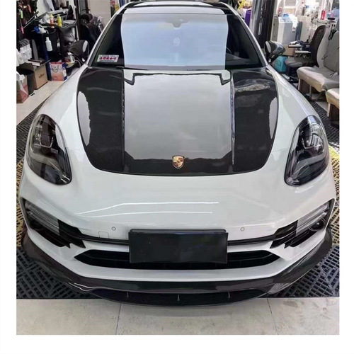 For Porsche Panamera 971 Carbon Fiber Top style Front Panel Hood Bonnet Cover - Photo 5/10