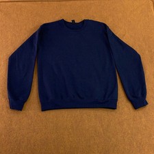 Gildan Heavy Blend Mens Size Small Navy Fleece Crew Neck Sweatshirt New