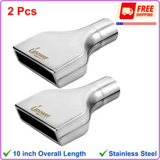 2 Piece Exhaust Tip 2.5 Inlet 2 X 6 Outlet 10 Long Rolled Rectangle Exhaust 2 Piece Exhaust Tip 2.5 Inlet 2 X 6 Outlet 10 Long Rolled Rectangle Exhaust