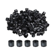 Clothes Hanger Marker Colored Hanger Sizer Garment Tag Number 10, Black 150pcs