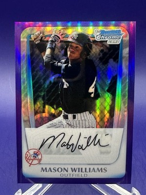 MASON WILLIAMS 2011 Bowman Chrome PURPLE REFR ROOKIE #434/700 (#BCP85) - NM/MT