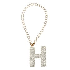 Initial Letter Cup Charm Accessories Letter H Keychain Charm White