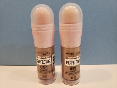 Maybelline-Lot of 2- Instant Age Rewind Perfector 4-in-1 Glow Makeup - #01 Light