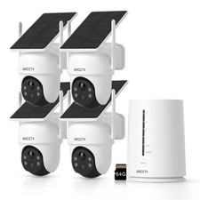 ARCCTV 4MP WiFi Solar Battery Powered Security Camera Outdoor Home Wireless IP65