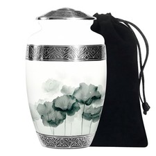 Flower Leaves Large Urns For Human Ashes Mother  Father 10 Inch 