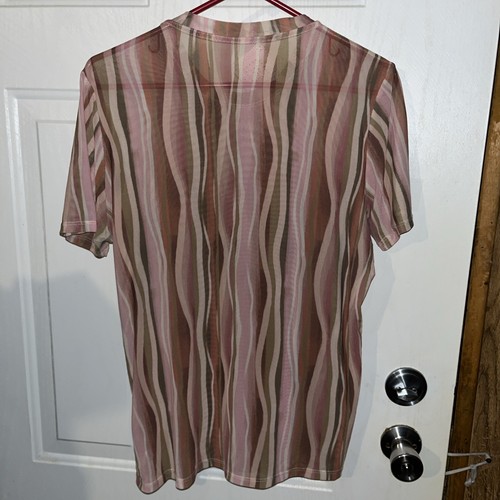 Johnny Was Jade Eleanor Stretch Nylon Mesh Tee Multicolor Sz L FREE TOTE BAG!! - Picture 7 of 11