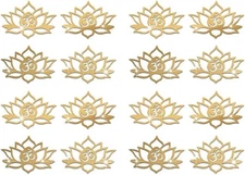 funlife 16PCS Lotus Flower Pattern Hollow Self 8.66 X 5.91 16 PCS, Gold 