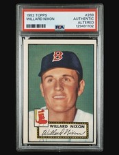 1952 Topps #269 Willard Nixon PSA Authentic Altered Boston Red Sox