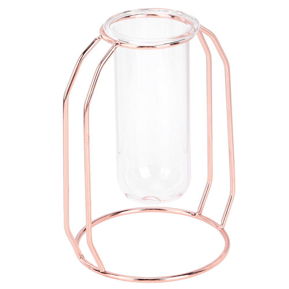 Transparent Hydroponic Plant Vases Flower Pot Tabletop Home DecorationsRose Gold
