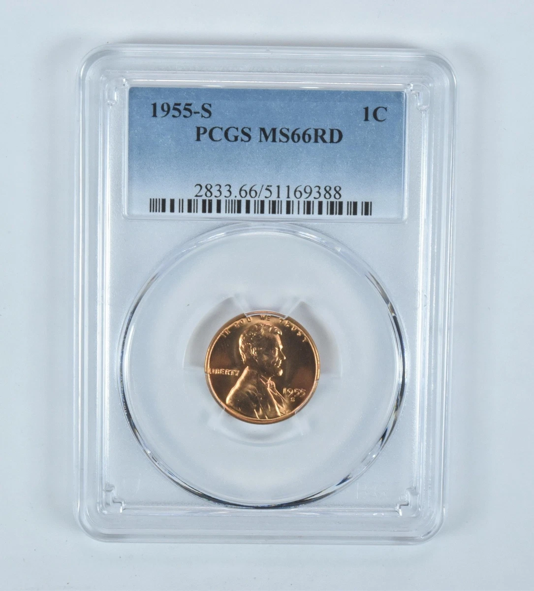 【3点】PCGSイギリスMS66 50P MS67RD 2P MS66RD 1P Copper PCGS 1955 Lincoln Wheat US Small Cents (1909-1958) for sale