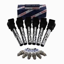 Bosch 6 Ignition Coils 6 Platinum Spark Plugs Kit For A6 Allroad Quattro 2.7 V6