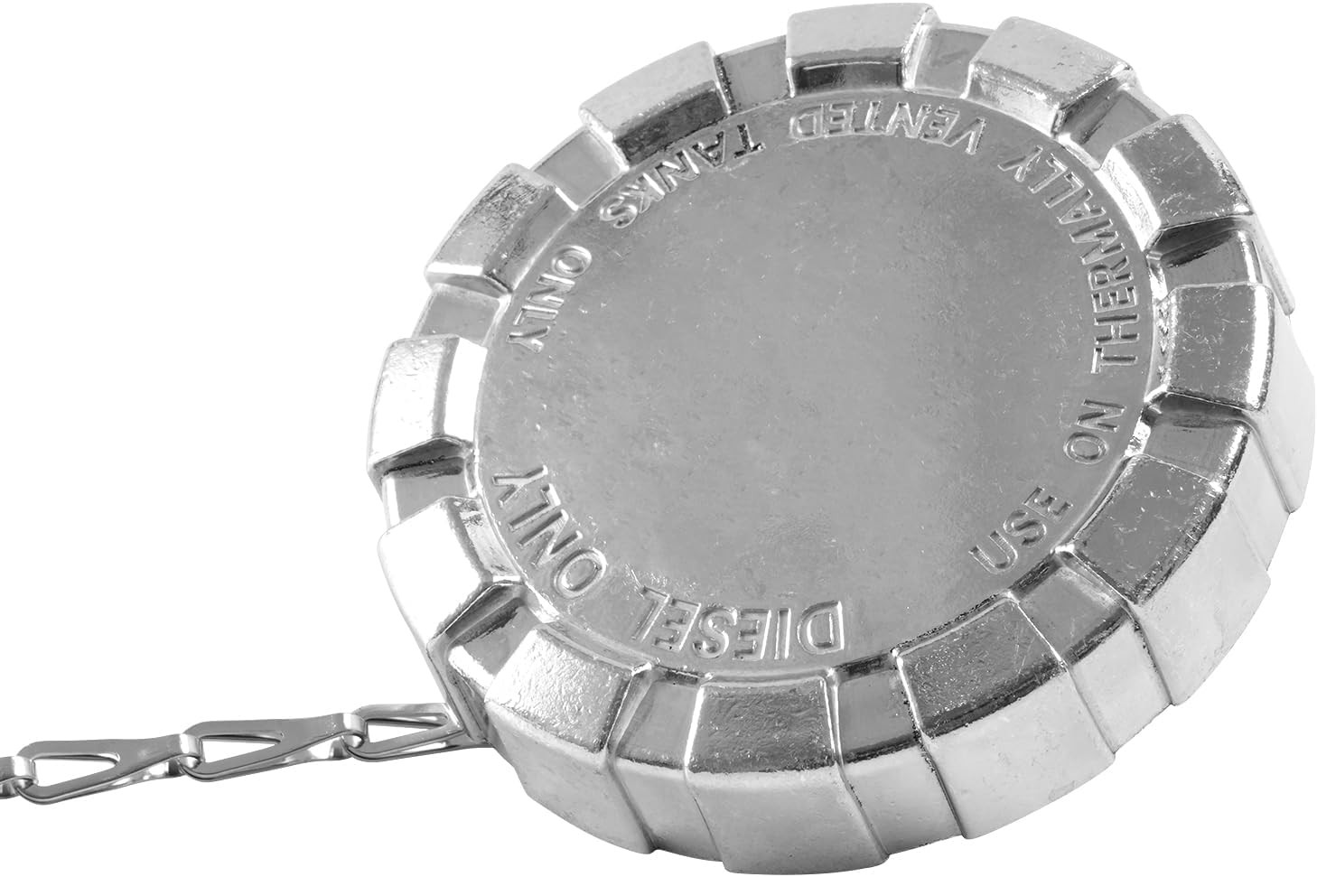 Fuel Cap for Kenworth Trucks - Non-Locking, Non-Vented, Silver 