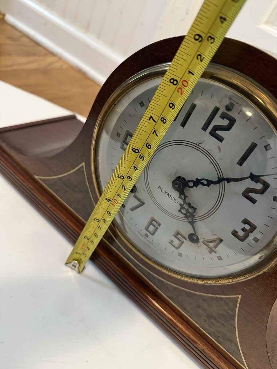 Plymouth 8 Day Wooden Mantle Clock Seth Thomas 1930s Untested | eBay