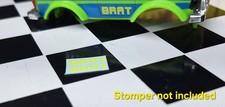    WATERSLIDES - 2 Yellow Door Decals for BRAT Schaper Stomper 4x4 Truck READ