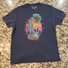 Sunrise Cactus Tee T shirt size L Large Gray  Rowdy Crowd Clothing ladies