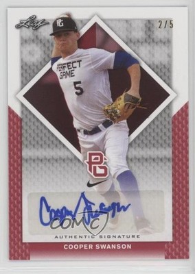 2016 Leaf Perfect Game National Showcase Red 2/5 Cooper Swanson #BA-127 Auto 0cz