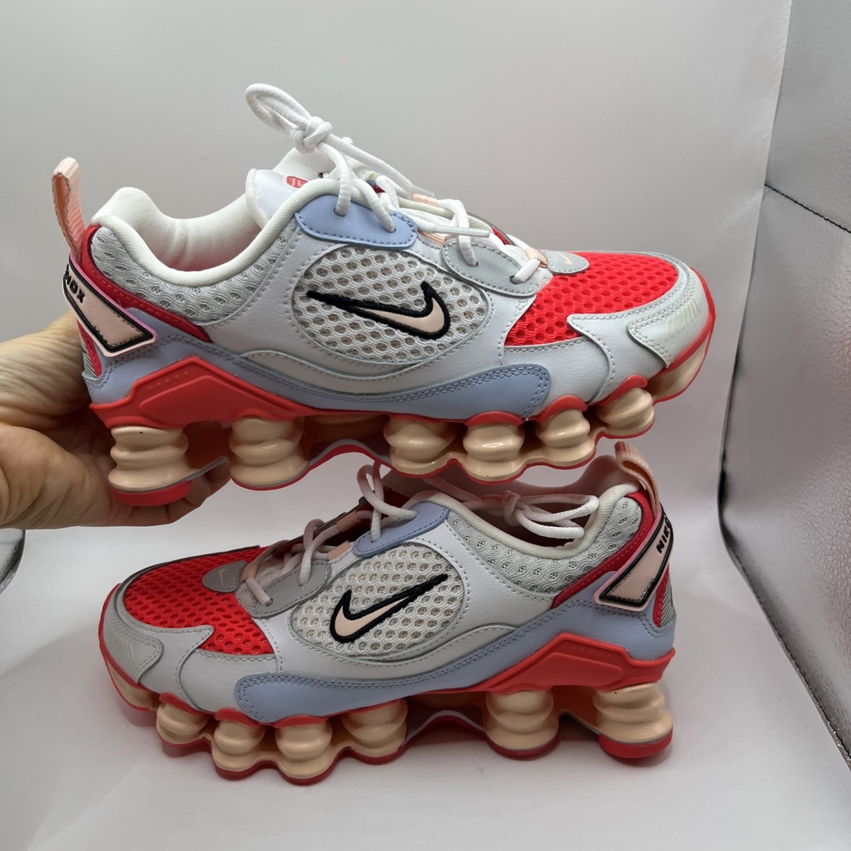 Size 6 - Nike Shox TL Nova White Laser Crimson W CV3602-101 @BoxNo