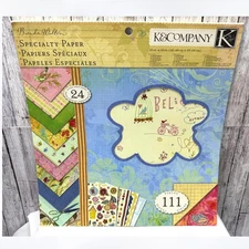 K & Company OLIVIA ROSE Brenda Walton 12x12 Cardstock Paper Pack Rare
