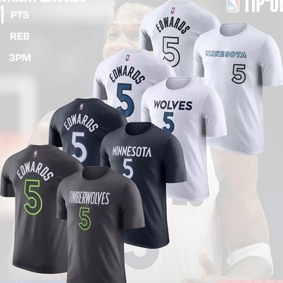 HOT SALE! Anthony Edwards #5 Minnesota Timberwolves 2025 Fan Look Name & Number