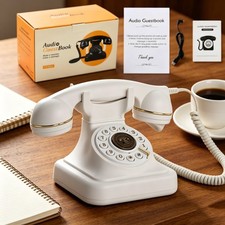 Audio Guest Book Wedding Retro Voice Message Recorder Telephone for Party Events