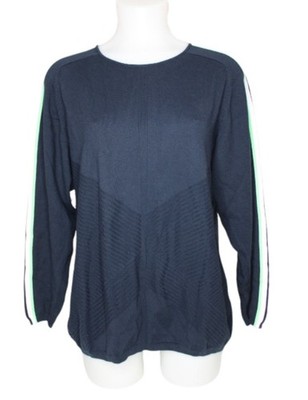 Damen Strickpullover mit Streifen an den Ärmeln Stretch Golf House Darkblue