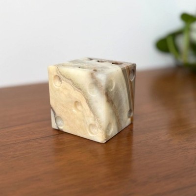 Vintage Onyx Dice Paperweight Pen Holder | eBay