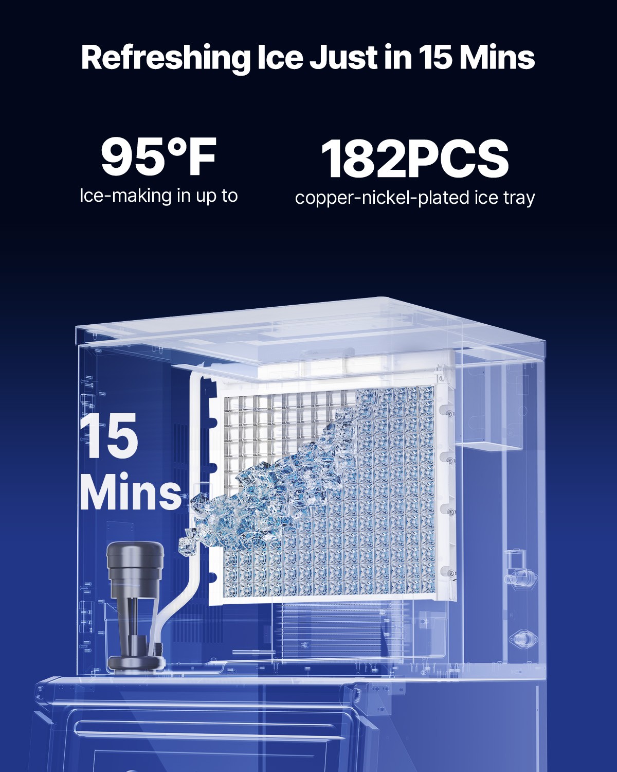 VEVOR Commercial Ice Maker Machine - Head 400 lbs/Day Self-Cleaning Ice Maker