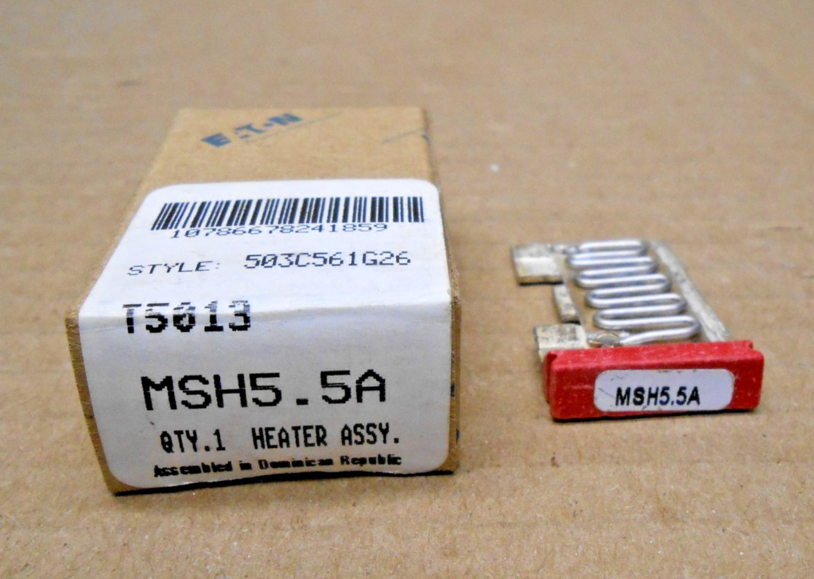 NEW EATON CUTLER HAMMER MSH5.5A THERMAL OVERLOAD RELAY HEATER ELEMENT