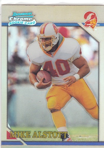 Mike Alstott #BRC8 2001 Bowman Chrome 1996 Rookie Refractor card