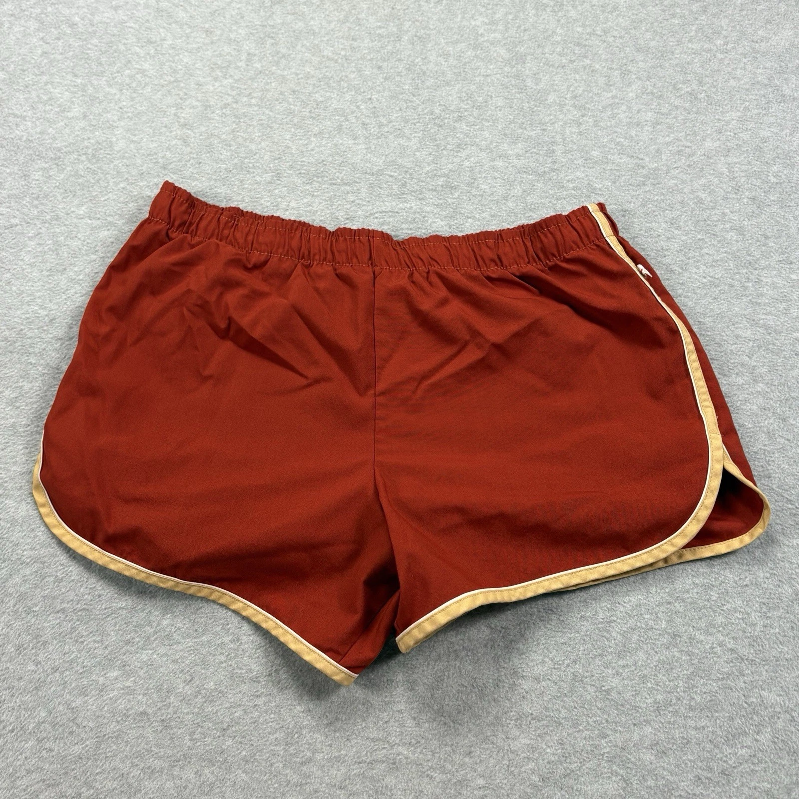 Vtg Jantzen Running Swim Shorts Men’s 36 Red Gold Trim USA Track Gym Retro