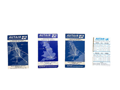 Autair International Airways Flugpläne Schnellreferenz Pocket Style