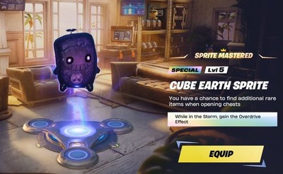 CUBE EARTH SPRITE - MASTERY 5 - BACKPACK BLING READY