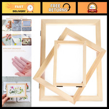 Wood Paper Making Screen Kit - Double Layer Frames  Mesh Sheets for DIY Crafts