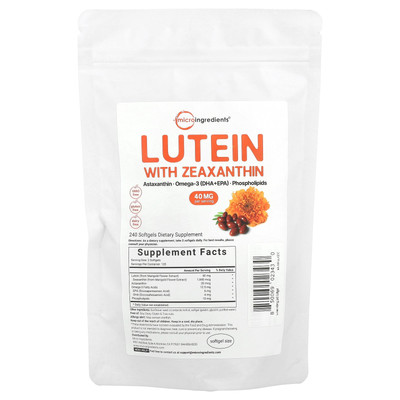 Lutein With  Zeaxanthin, 240 Softgels