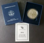 2011 W Burnished $1 American Silver Eagle Dollar