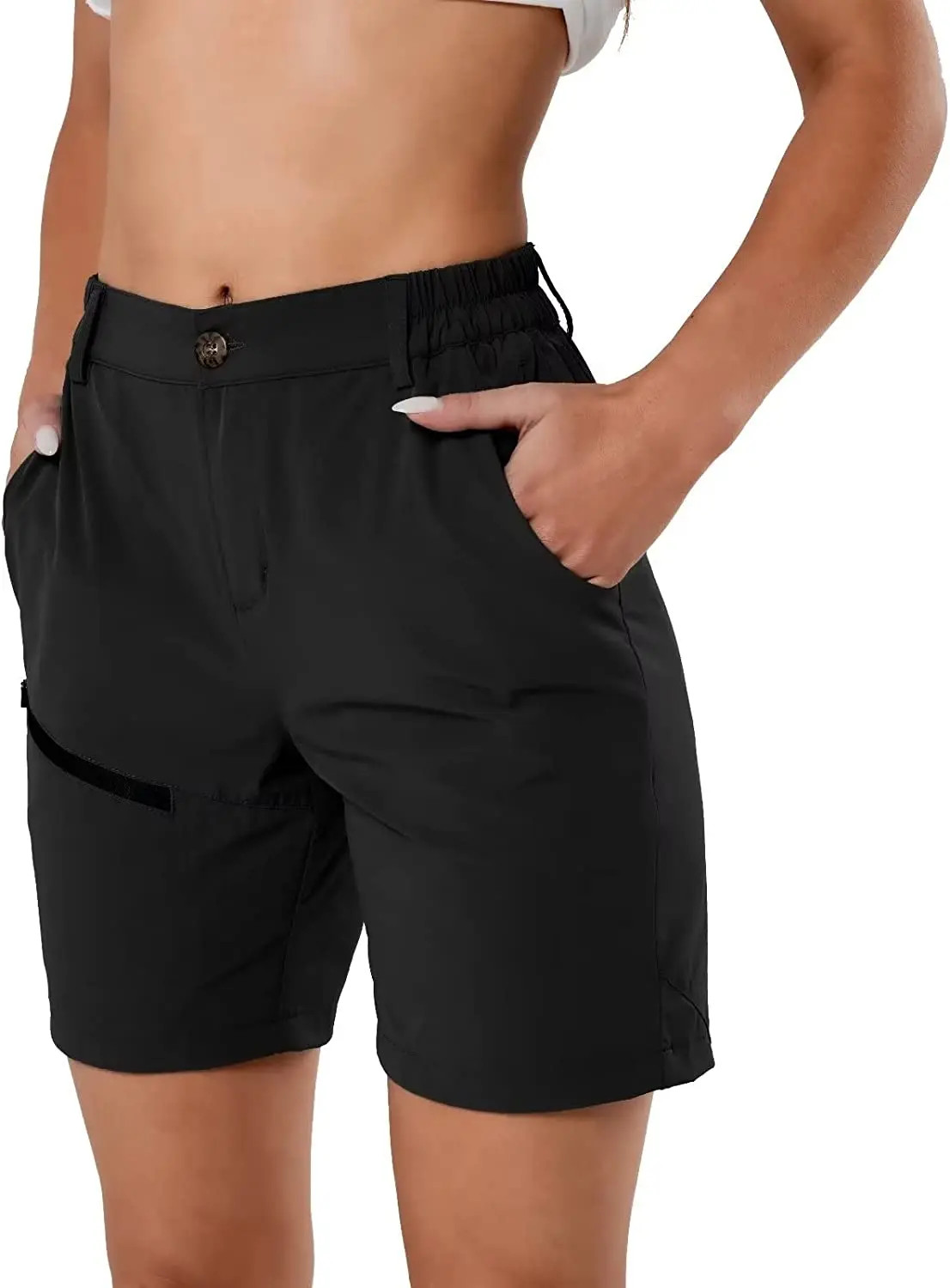 Women's Hiking Cargo Shorts Quick Dry Nylon Shorts Summer Travel Active Golf Sho