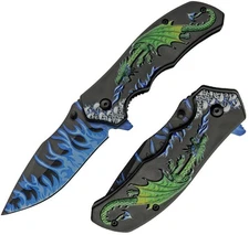 Rite Edge Linerlock Assisted Folding Knife 3.5" Stainless Steel Blade ABS Handle