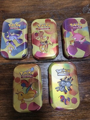 Pokemon Mini Tins Empty Lot of 5 Tins Only