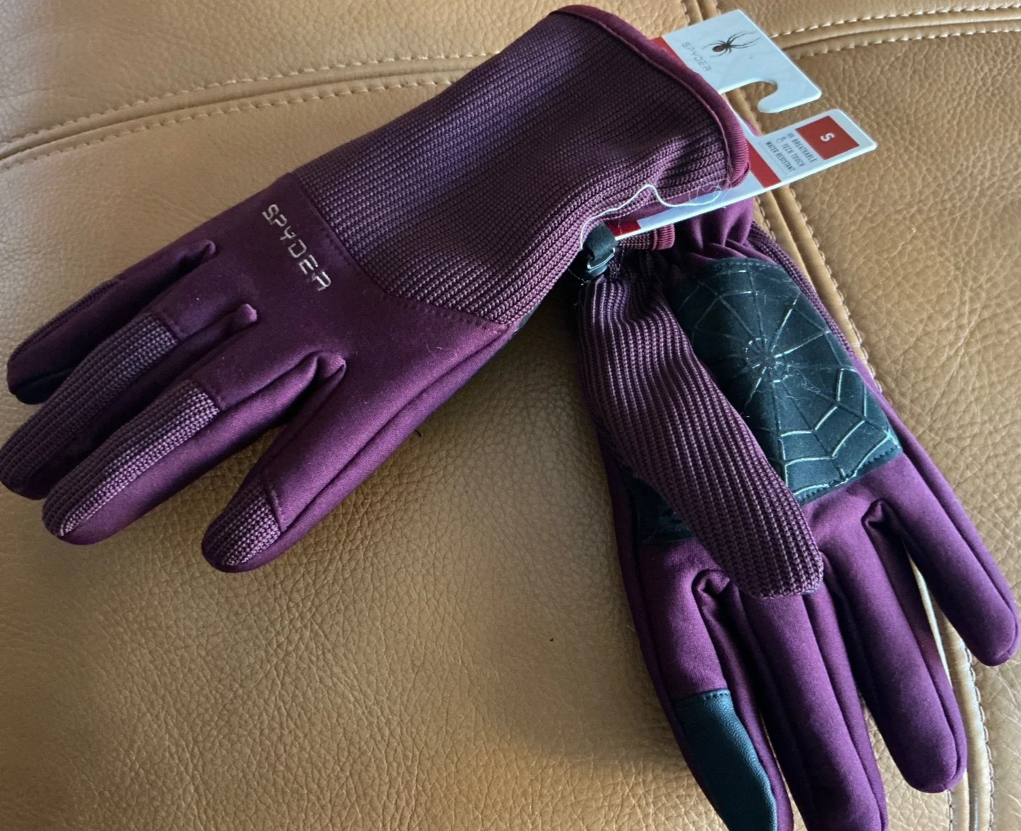 SPYDER water resistant tech touch breathable fleece gloves Sz S WmnsunisexNWT$49