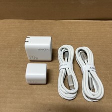 Anker 70W/30W Wall Charger Bundle Foldable Plugs 2 6ft USB C-C Cables